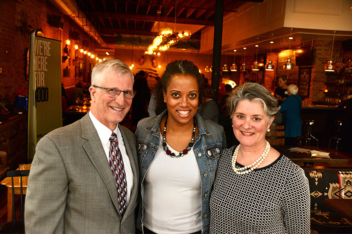 Police Chief Richard Eddington with ECF's Monique Jones and Jennifer Moran