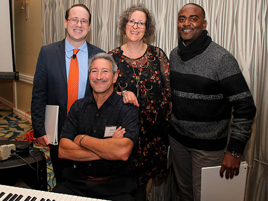 Musical revue performers Patrick Keenan-Devlin, Julie Chernoff, Rapheal Miller and Al Zunamon (front) (photo by Jill Norton Photography)