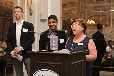 2019 NUDM Co-chairs Justin Savin and CJ Patel with Judy Witt, Responsive Grants Committee chair and ECF board member