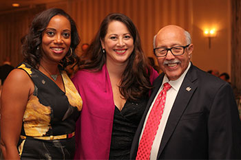 Monique B. Jones with event co-chairs Michele Berg and Gene Servillo. (photo by Jill Norton Photography)